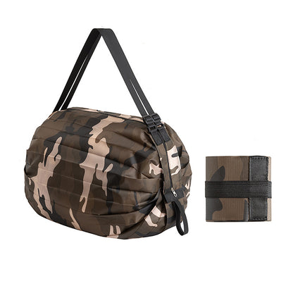 Portable Travel Camouflage Handbags, Foldable Storage Bag With Handle, Large Capacity Shopping Bag