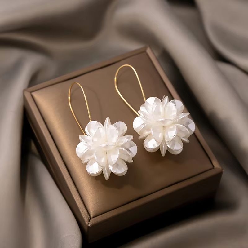 DIY Pearl Petal Ball Earrings Set For Women Fashion Holiday Travel And Party Looks 11
