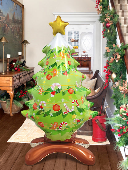 Standing Christmas Tree Aluminum Balloon Event Decoration Garden Decoration Suitable For Christmas 1