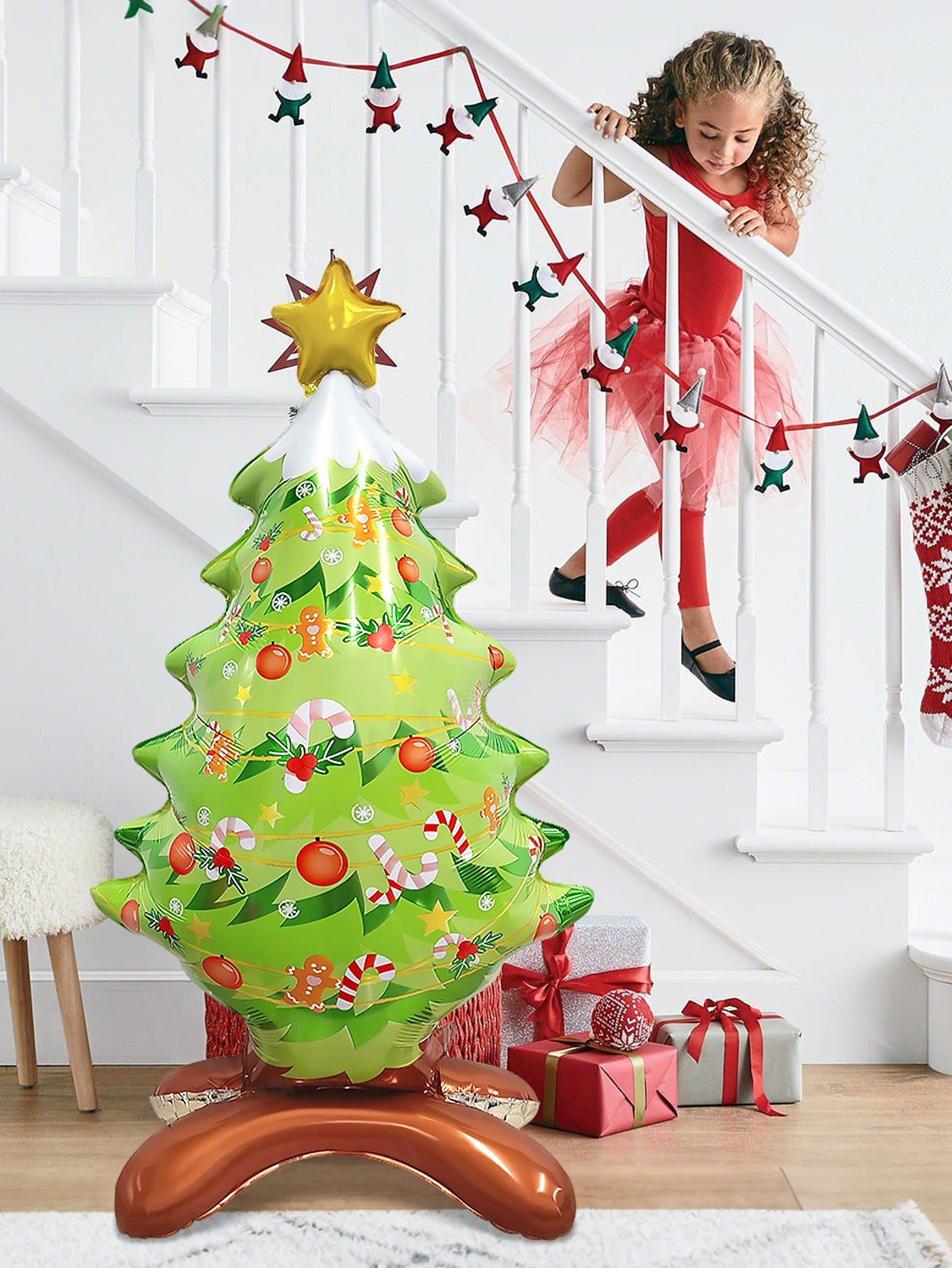 Standing Christmas Tree Aluminum Balloon Event Decoration Garden Decoration Suitable For Christmas 3