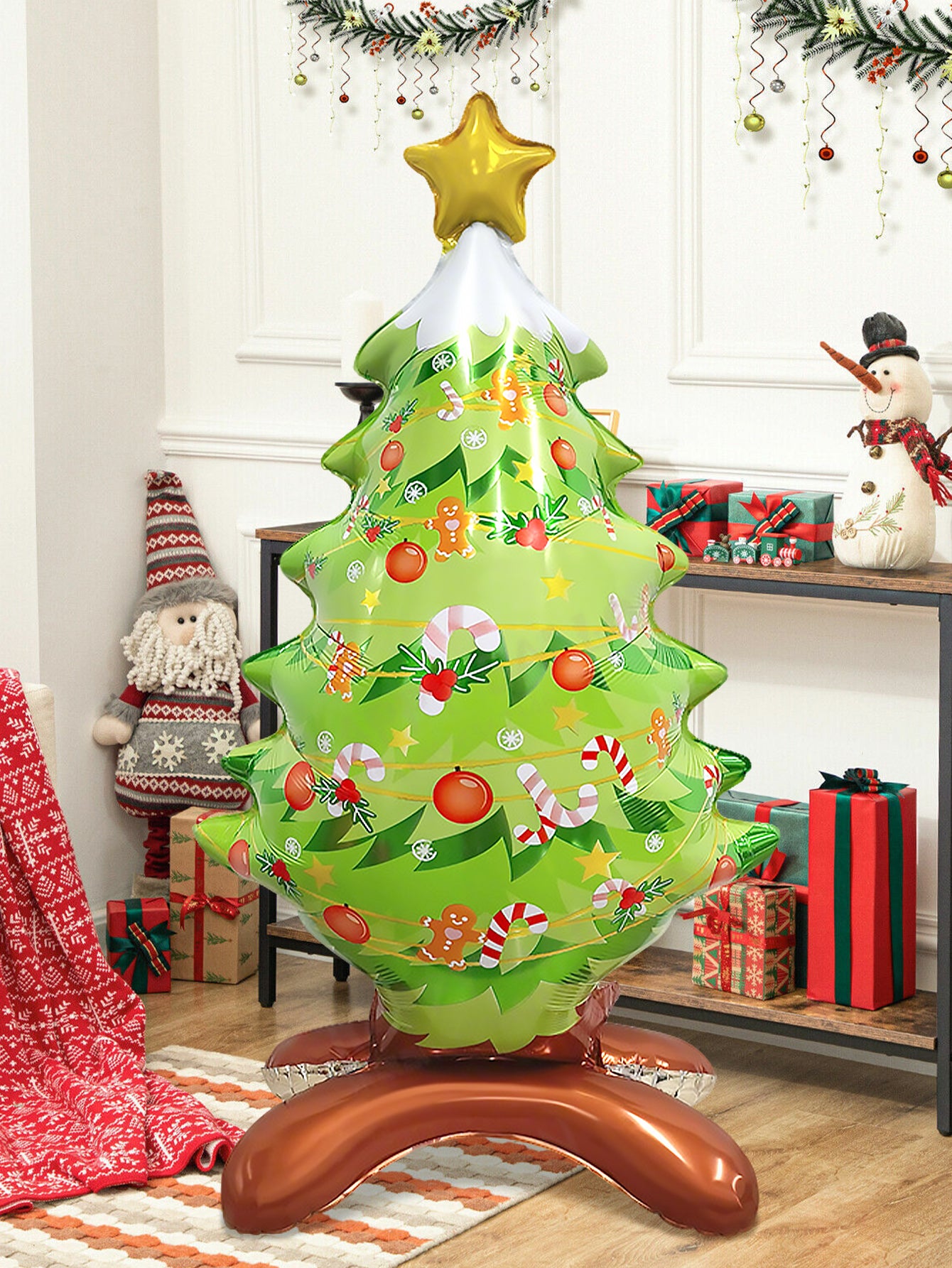Standing Christmas Tree Aluminum Balloon Event Decoration Garden Decoration Suitable For Christmas 4