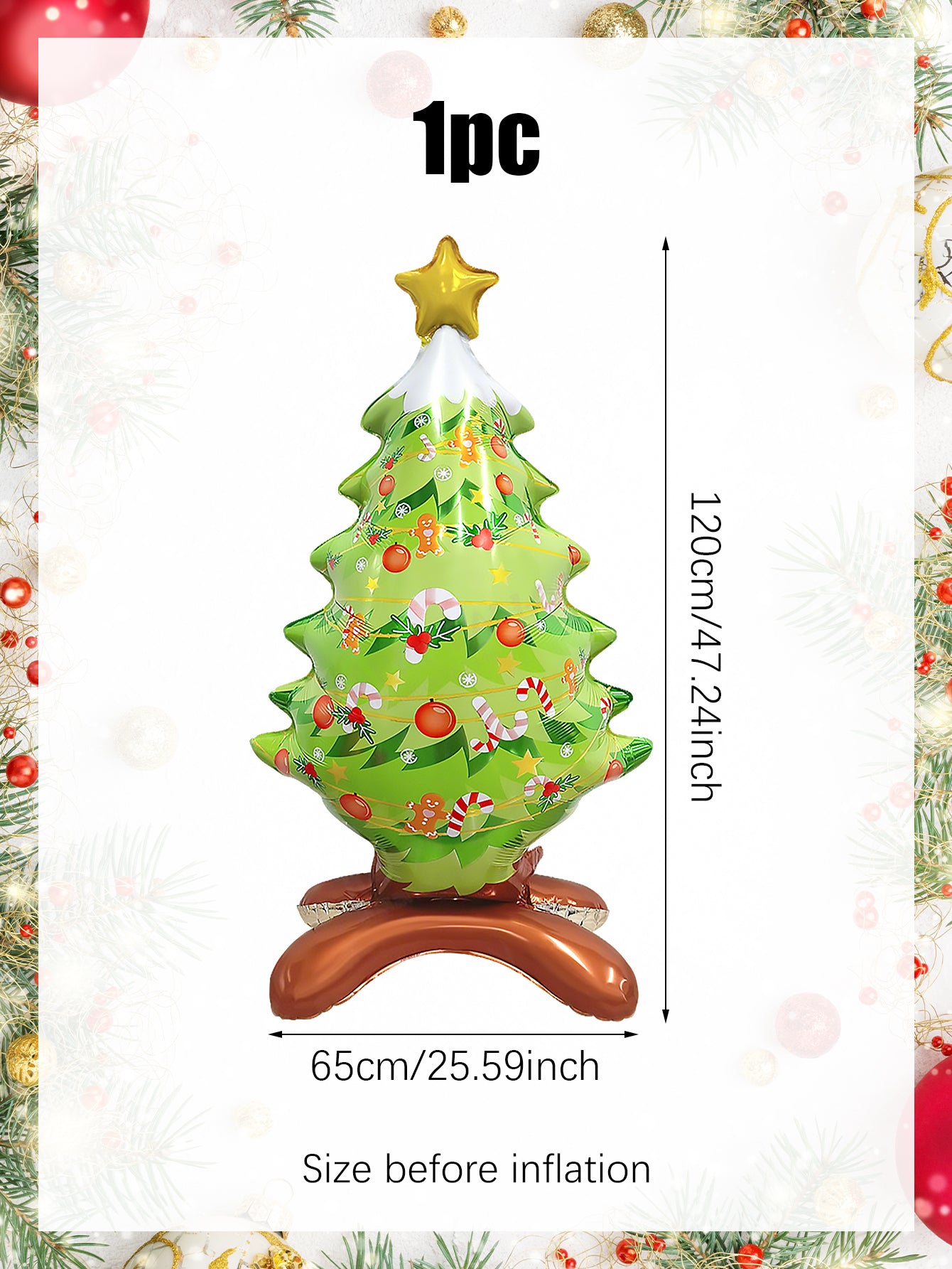 Standing Christmas Tree Aluminum Balloon Event Decoration Garden Decoration Suitable For Christmas 5