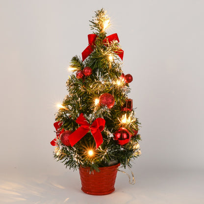 Mini Xmas Tree Christmas LED Christmas Tree Nightlight Pine Needle Tree Decoration Ornament New Yea 6