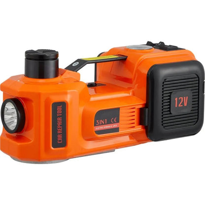 Electric Hydraulic Car Jack With Impact Wrench Portable Car Lift Builtin Tire Inflator LED Light 9