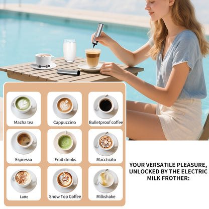 Kitchen Handheld Milk Frother, Powerful Stirrer, Electric Foam Maker, Coffee Mixer, Latte Whisk, Rechargeable Egg Beater