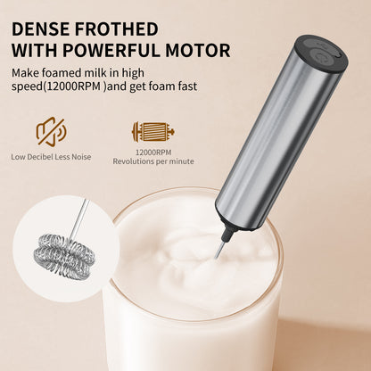Kitchen Handheld Milk Frother, Powerful Stirrer, Electric Foam Maker, Coffee Mixer, Latte Whisk, Rechargeable Egg Beater