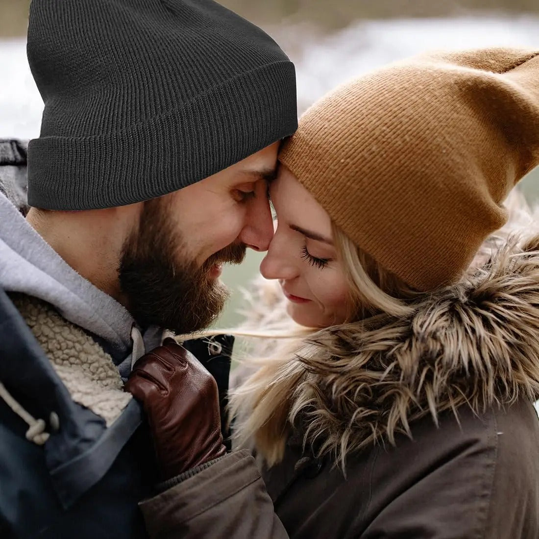 Winter Silk Lining Beanie, Unisex Anti Static Hat, Slouchy Warm Cuffed Skullies, Satin Lined Hair Cover Sleep Cap
