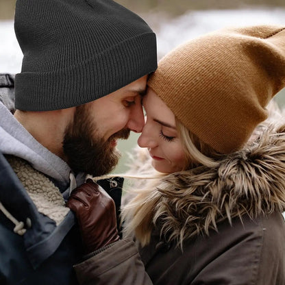 Winter Silk Lining Beanie, Unisex Anti Static Hat, Slouchy Warm Cuffed Skullies, Satin Lined Hair Cover Sleep Cap