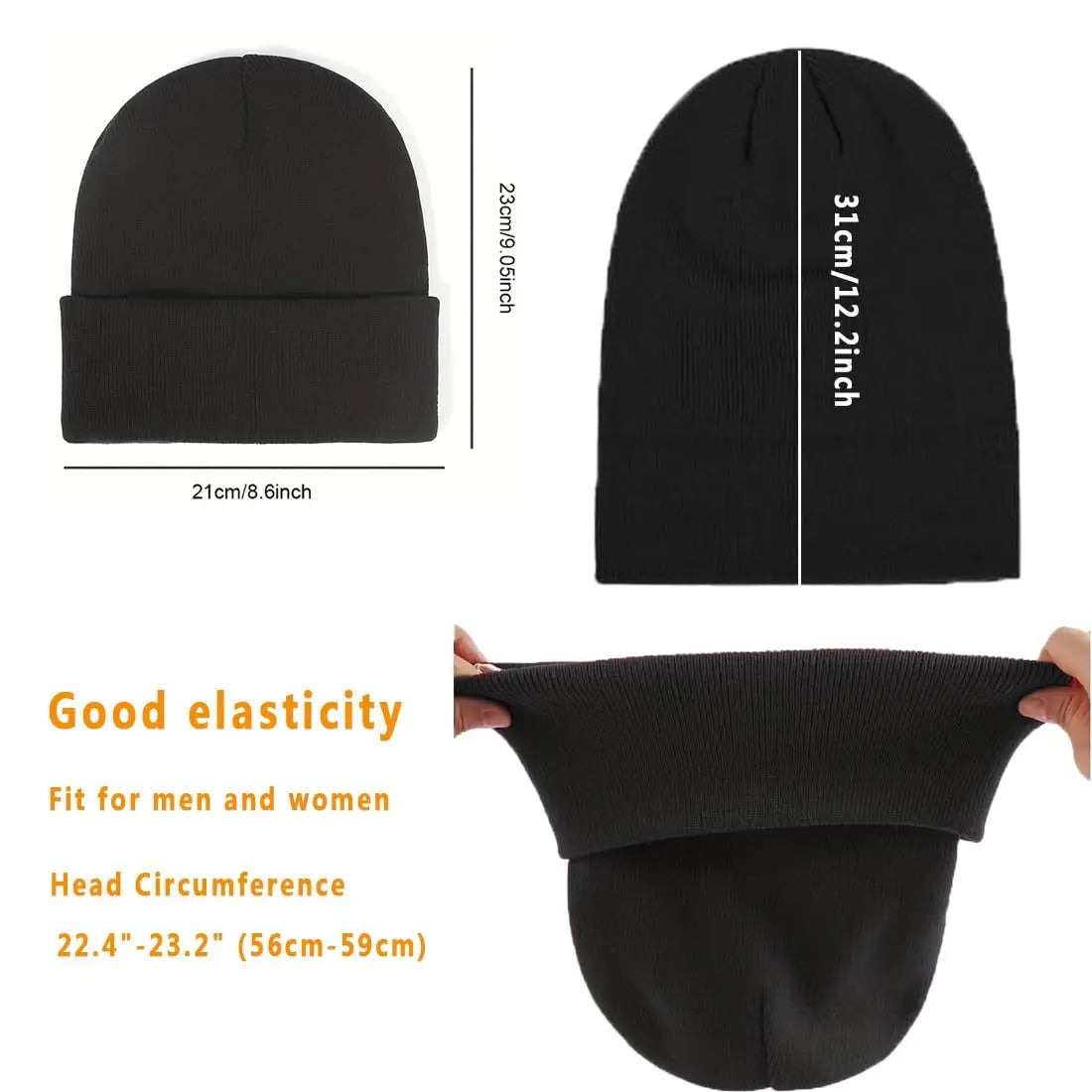Winter Silk Lining Beanie Unisex Anti Static Hat Slouchy Warm Cuffed Skullies Satin Lined 2Layer Ha