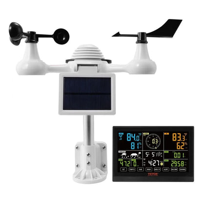 Home Weather Station Indoor Outdoor WiFi Weather Station Color Display Solar Wireless Outdoor Senso 9