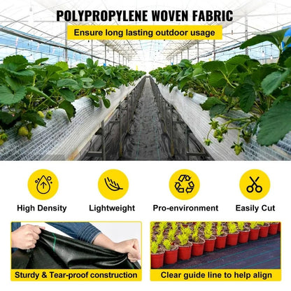 Heavy Duty Geo Textile Fabric Weed Control Fabric Garden Barrier Cloth Woven Ground Cover 3