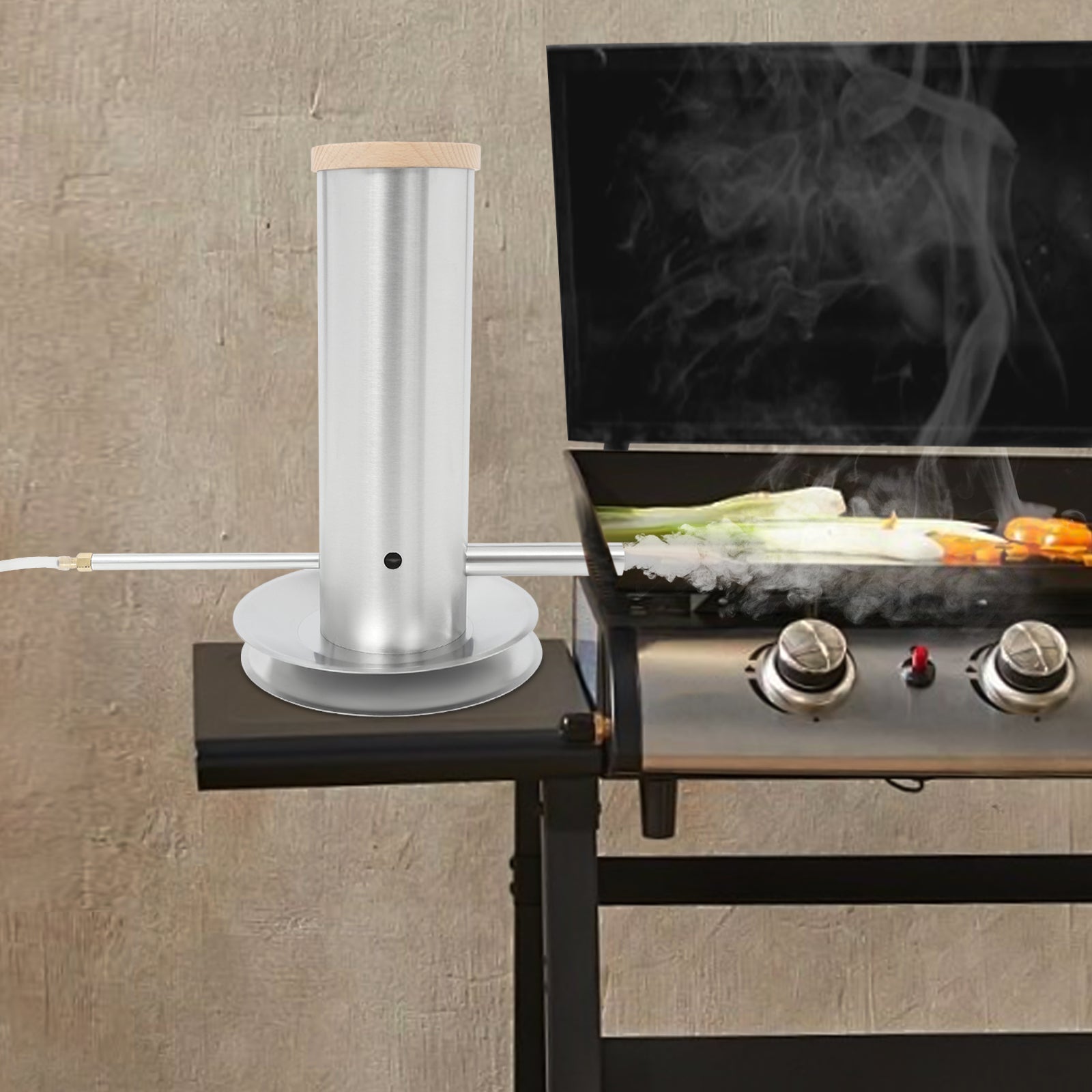 Electric Cold Smoke Generator Portable Stainless Steel Barbecue Smoker Durable Outdoor Home Restaur 2