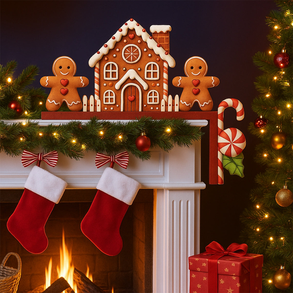 Christmas Door Frame Decoration Merry Christmas Decoration For Home 2025 Pendant Xmas Wood Ornament 2