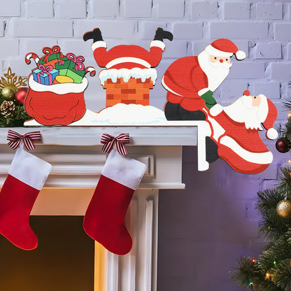Christmas Door Frame Decoration Merry Christmas Decoration For Home 2025 Pendant Xmas Wood Ornament 5