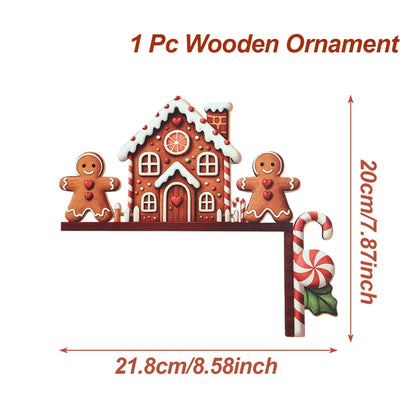 Christmas Door Frame Decoration Merry Christmas Decoration For Home 2025 Pendant Xmas Wood Ornament 7
