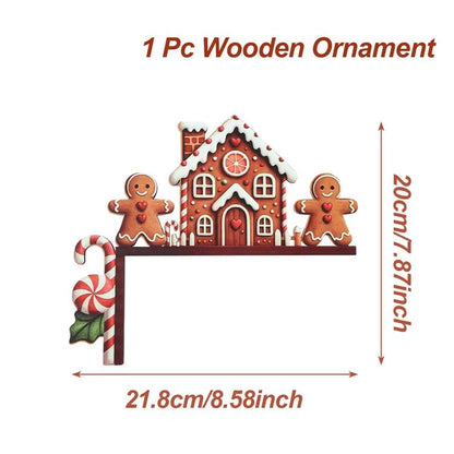 Christmas Door Frame Decoration Merry Christmas Decoration For Home 2025 Pendant Xmas Wood Ornament 6