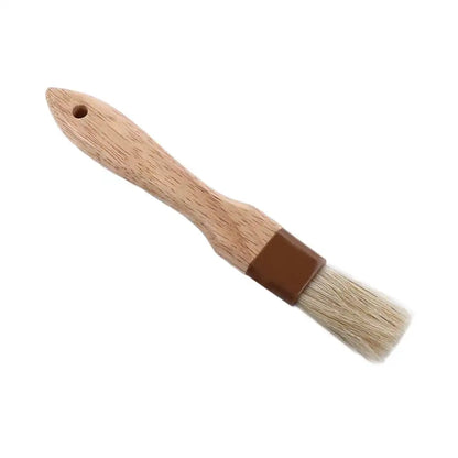 Kitchen Cooking Brushes Wooden Handle Bristle Brushes Flat Pastry Baking Brush Barbecue Oil Brush 6
