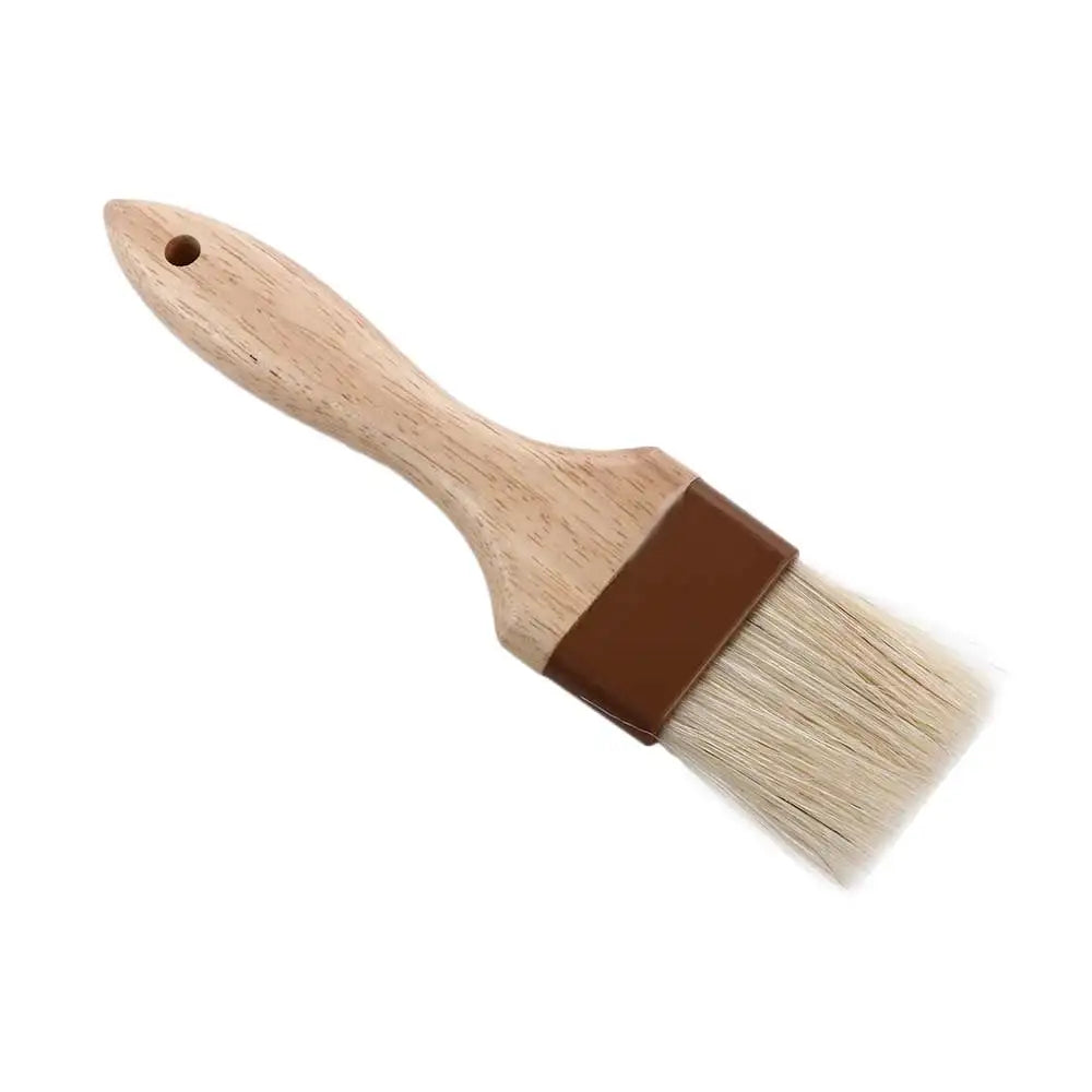 Kitchen Cooking Brushes Wooden Handle Bristle Brushes Flat Pastry Baking Brush Barbecue Oil Brush 8