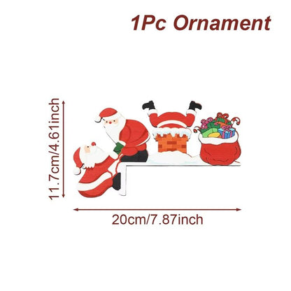Christmas Door Frame Decoration Merry Christmas Decoration For Home 2025 Pendant Xmas Wood Ornament 8