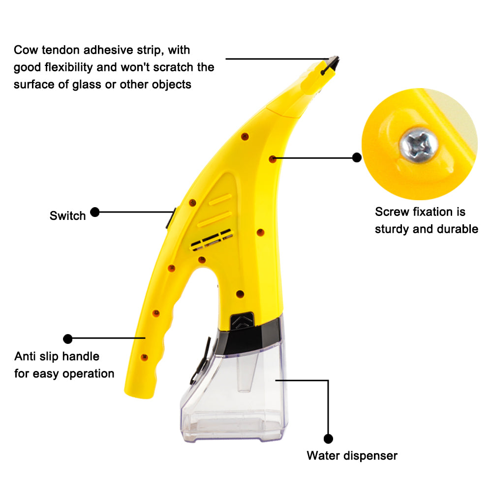 Rechargeable Window Vacuum Cleaner Set Window Squeegee Electric Cleaning Tool For Tiles Mirrors Gla 4
