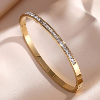 ZAKOL Sparkling Zirconia Stainless Steel Bracelet Set For Women Stackable Bangles 13