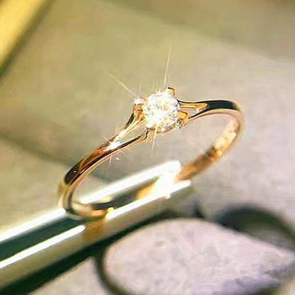 Minimalist 4mm Cubic Zirconia Women's Wedding and Engagement Band