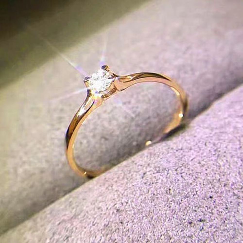 Minimalist 4mm Cubic Zirconia Womens Wedding And Engagement Band 3