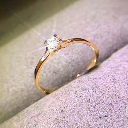 Minimalist 4mm Cubic Zirconia Womens Wedding And Engagement Band 3