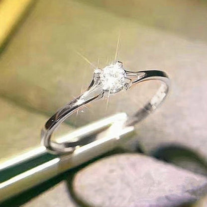 Minimalist 4mm Cubic Zirconia Womens Wedding And Engagement Band 7