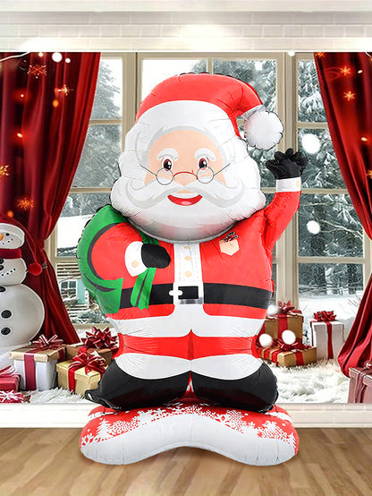 Christmas Decoration Standing Santa Claus Foil Balloon, New Year Party Family Decor, Santa Gift Theme Holiday Party