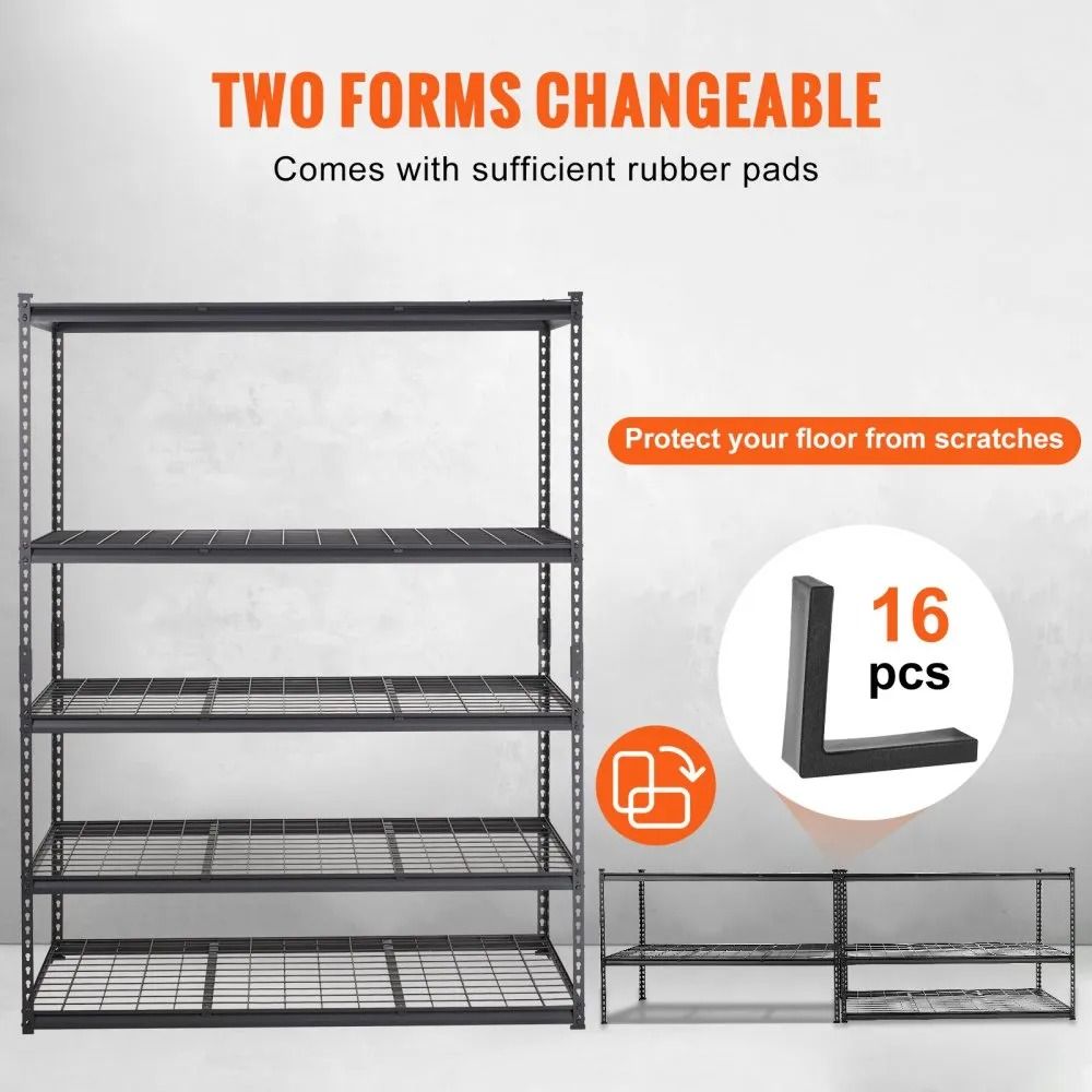 Storage Shelving Unit Tier Adjustable Metal Rack Heavy Duty Garage Shelves High Lbs Capacity Organi 6