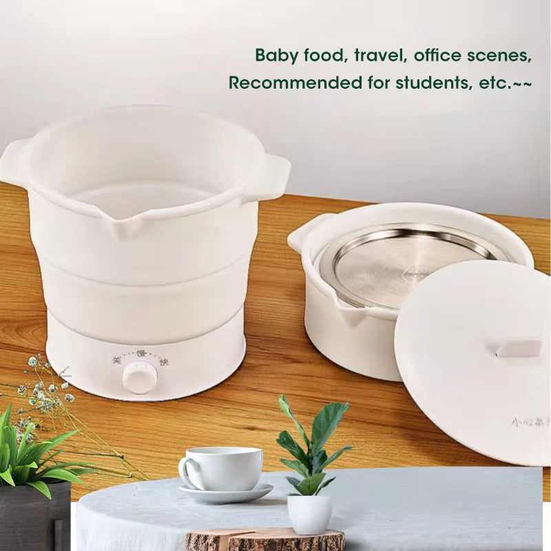 Multi Portable Fold able Silicone Pot, Travel Electric Kettle, Camping Hot Pot Water Boiler, Compact Folding
