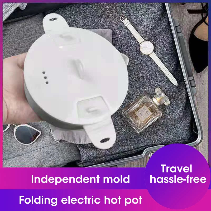 Multi Portable Fold able Silicone Pot, Travel Electric Kettle, Camping Hot Pot Water Boiler, Compact Folding