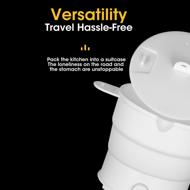 Multi Portable Fold able Silicone Pot, Travel Electric Kettle, Camping Hot Pot Water Boiler, Compact Folding