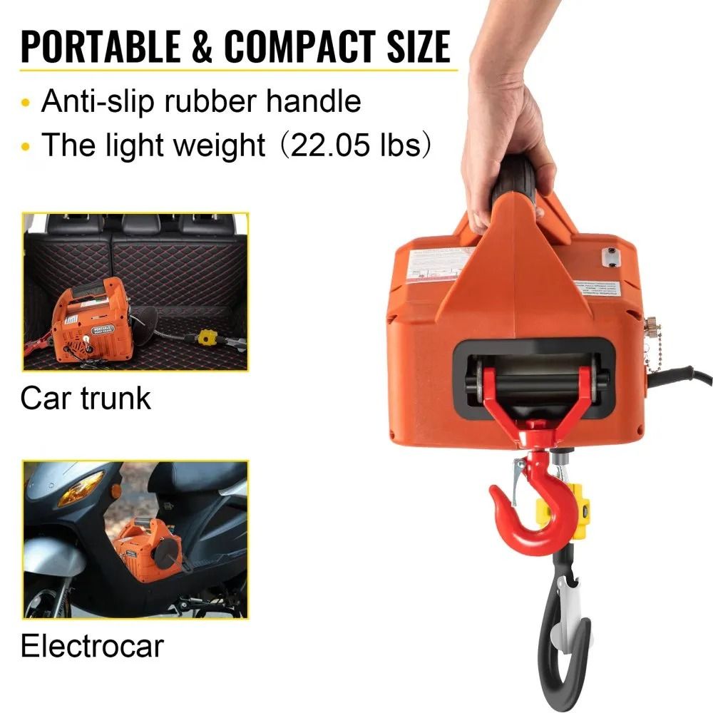 Electric Hoist Winch Portable Power Winch High Lift Height Crane With Wireless Wired Manual Remote  5