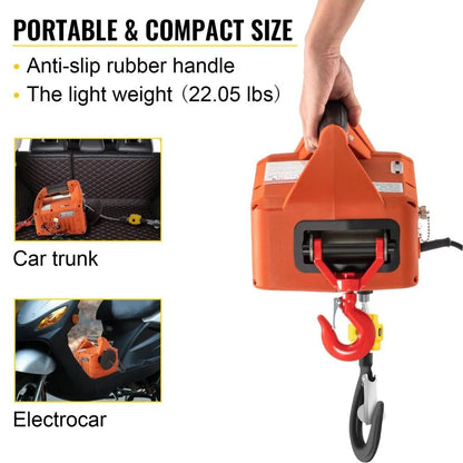 Electric Hoist Winch Portable Power Winch High Lift Height Crane With Wireless Wired Manual Remote  5