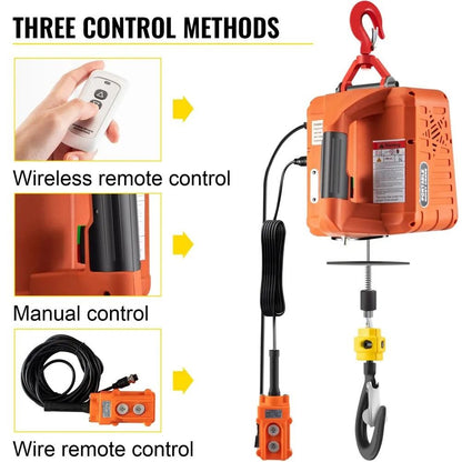 Electric Hoist Winch Portable Power Winch High Lift Height Crane With Wireless Wired Manual Remote  4