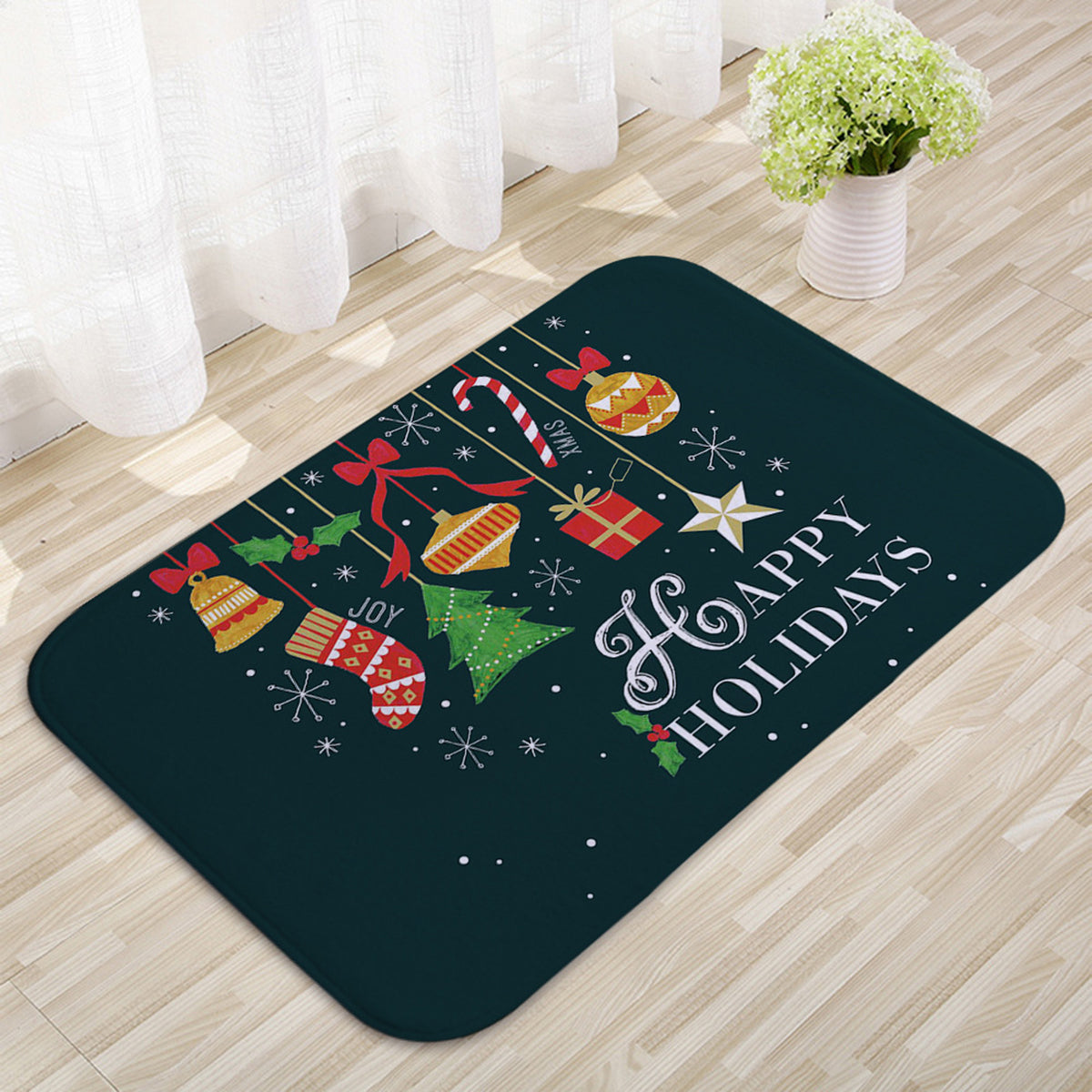 Outdoor Carpet Merry Christmas Santa Claus Door Mat Navidad Ornament Decorations For Home New Year  1