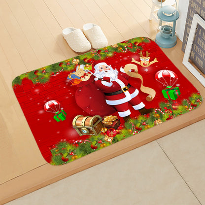 Outdoor Carpet Merry Christmas Santa Claus Door Mat Navidad Ornament Decorations For Home New Year  2