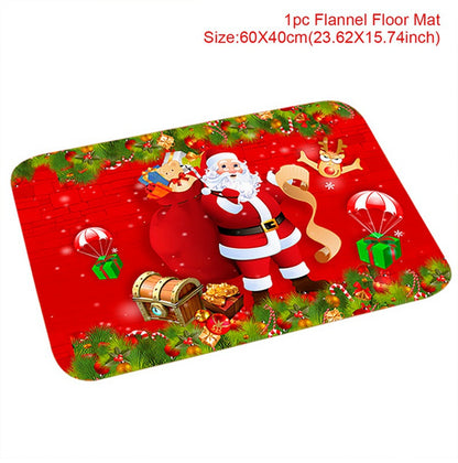 Outdoor Carpet Merry Christmas Santa Claus Door Mat Navidad Ornament Decorations For Home New Year  7