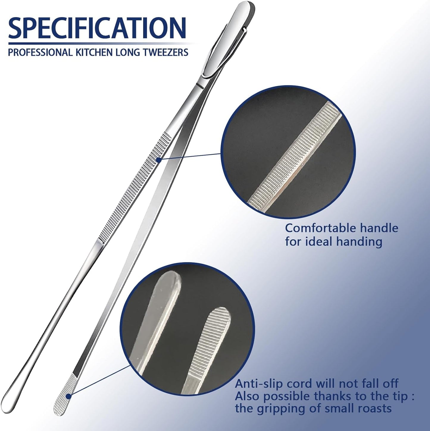 Fine Long Tweezer Tongs For Cooking Stainless Steel Cooking Tweezers Precision Kitchen Tongs For Fo 1