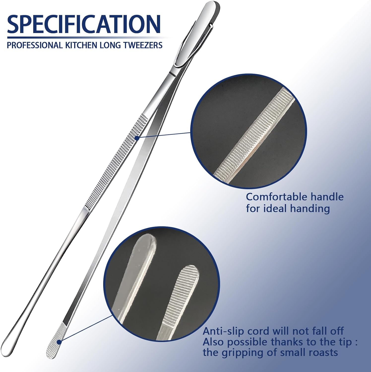 Fine Long Tweezer Tongs For Cooking Stainless Steel Cooking Tweezers Precision Kitchen Tongs For Fo 1