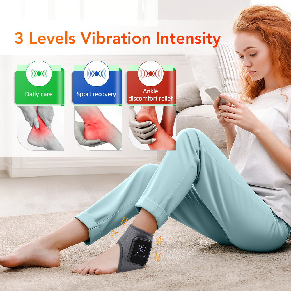 Foot Heat Massager Hot Compresses  Vibration Massager Timer Breathable Material USB Foot And Ankle  2