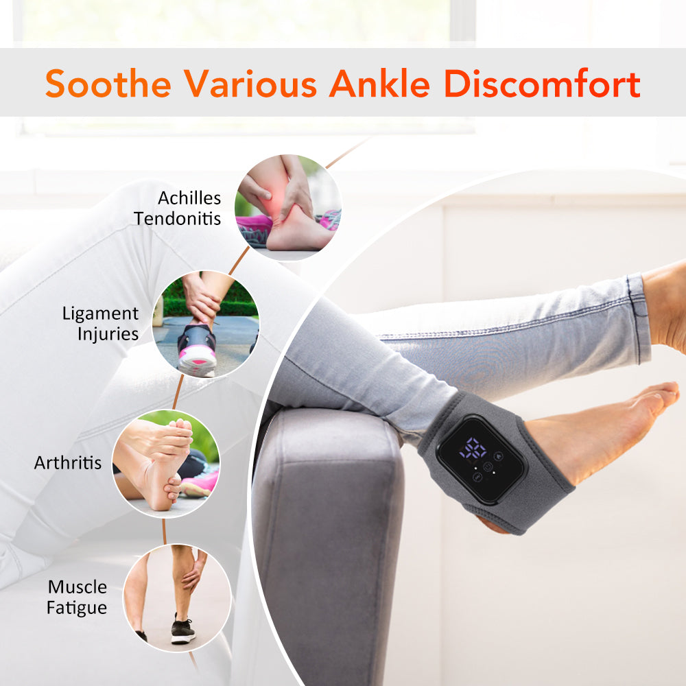 Foot Heat Massager Hot Compresses  Vibration Massager Timer Breathable Material USB Foot And Ankle  4