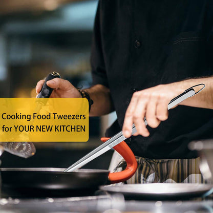 Fine Long Tweezer Tongs For Cooking Stainless Steel Cooking Tweezers Precision Kitchen Tongs For Fo 4