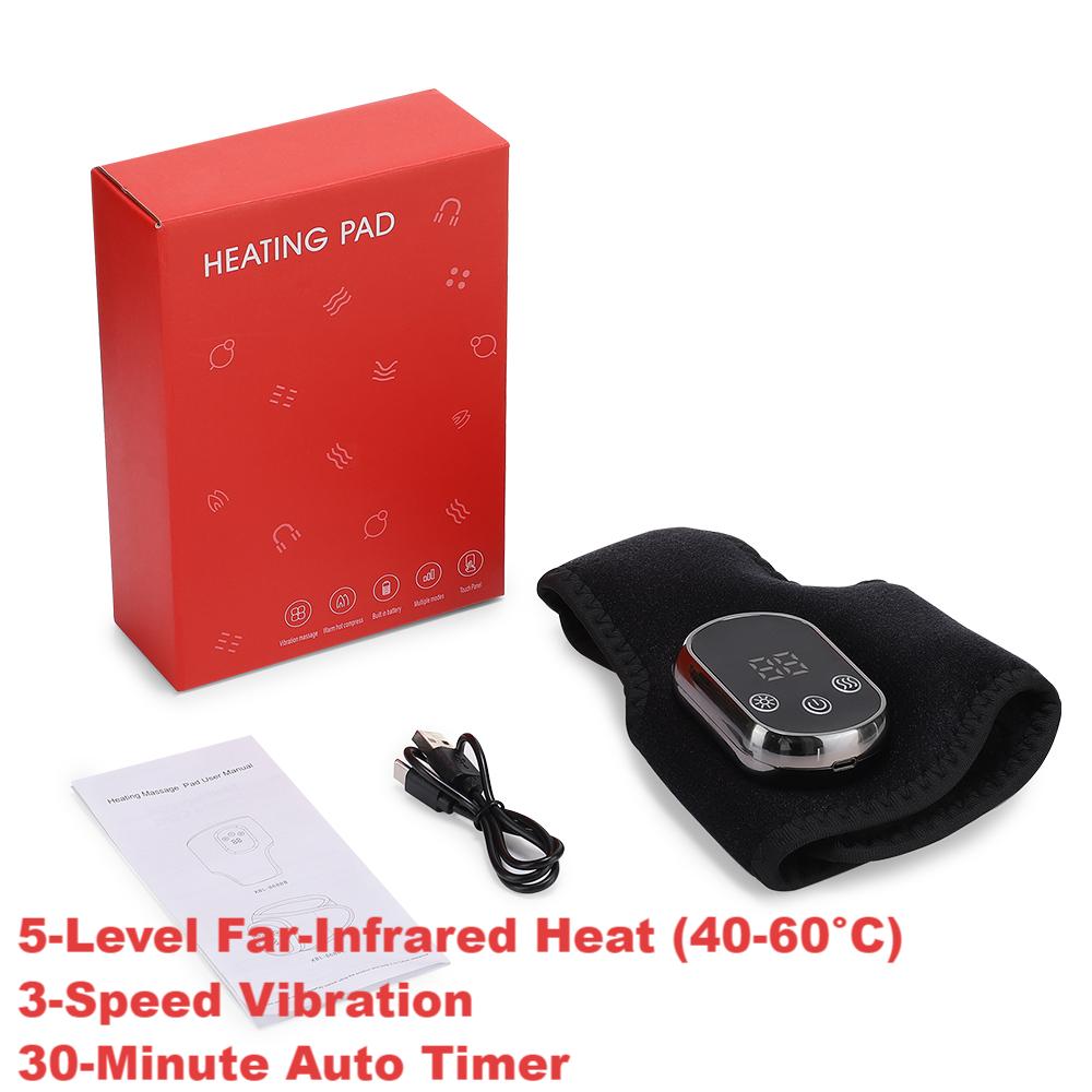 Foot Heat Massager Hot Compresses  Vibration Massager Timer Breathable Material USB Foot And Ankle  6