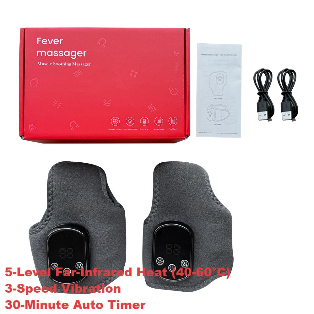 Foot Heat Massager Hot Compresses  Vibration Massager Timer Breathable Material USB Foot And Ankle  9