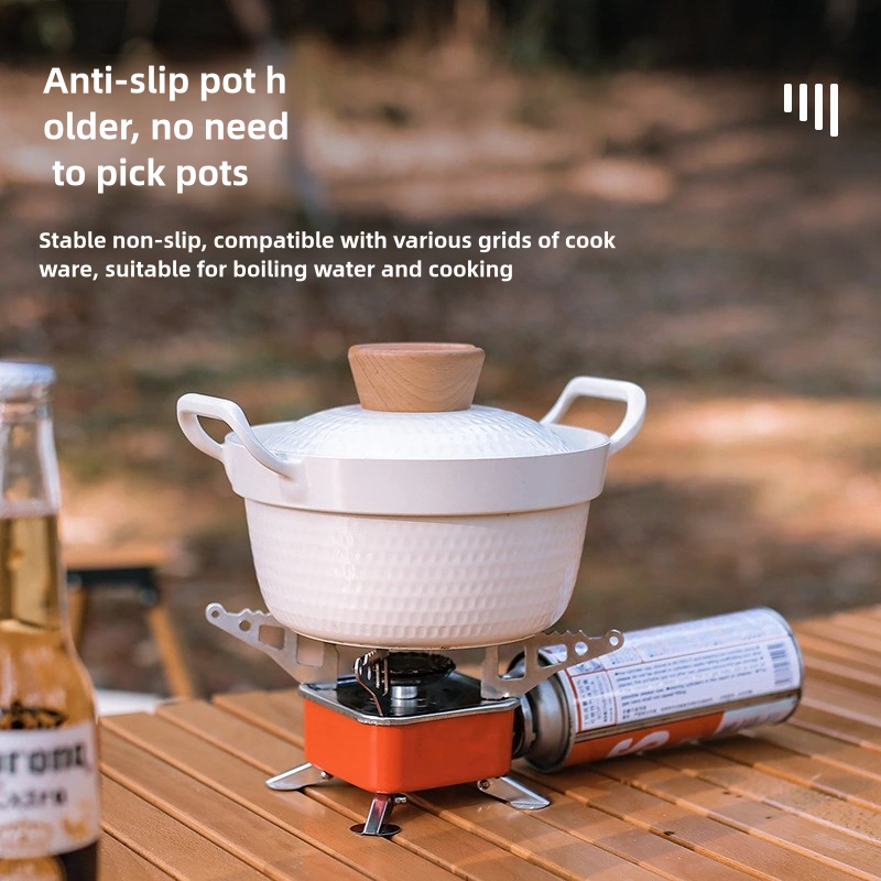 Ultralight Portable Folding Mini Square Cassette Gas Stove Outdoor Cooktop For Camping Hiking Trave 3