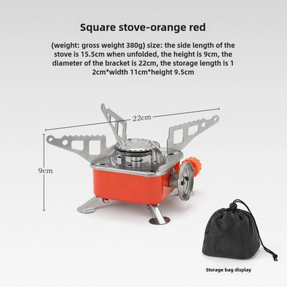 Ultralight Portable Folding Mini Square Cassette Gas Stove Outdoor Cooktop For Camping Hiking Trave 5