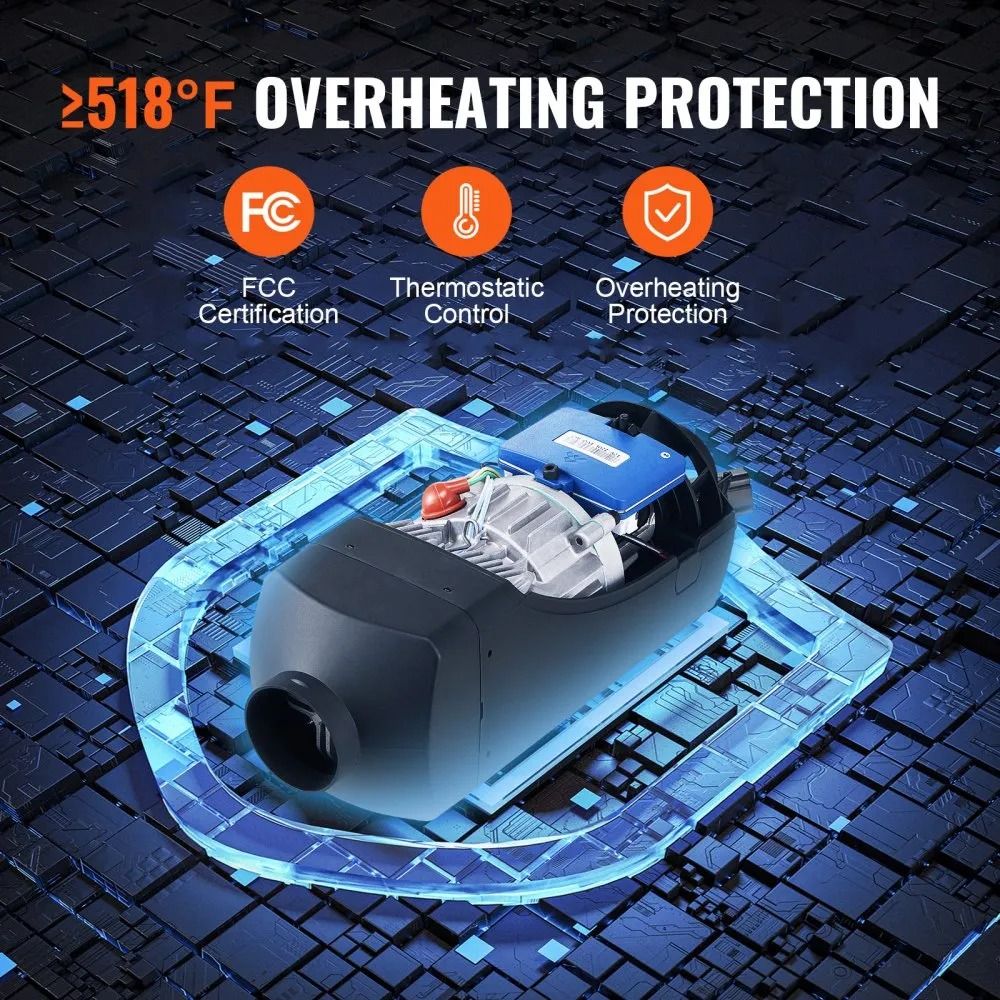 Diesel Air Heater With Bluetooth App Control Automatic Altitude Adjustment LCD Display And Remote C 2